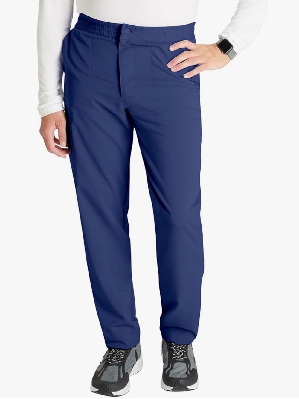 Cherokee Atmos Scrub Pants 5 Pockets Elastic Waistband Navy Mens Size 2XL Short